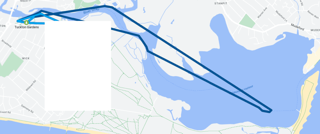 Boat trip route